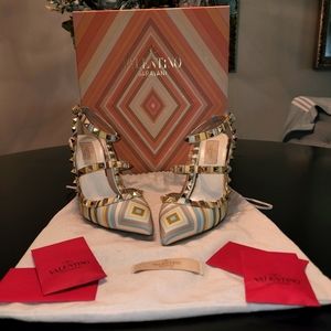 Valentino Rockstud Multi Color Heels